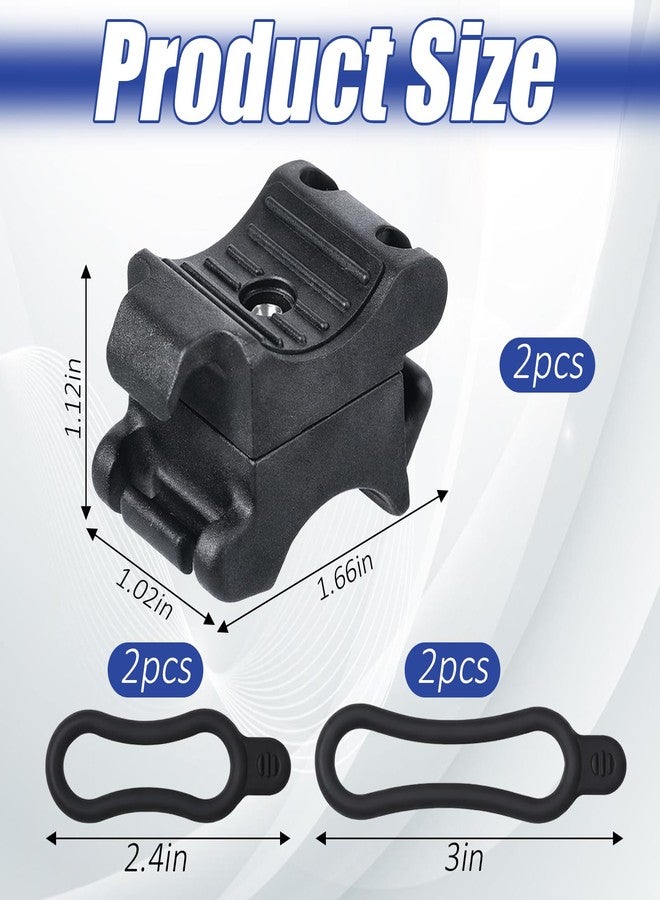Eldraqth 2 Pack Universal Bike Flashlight Mount Bikes Flashlight Holder Mountain Bike Accessories Bicycle Light Mount - Image 2