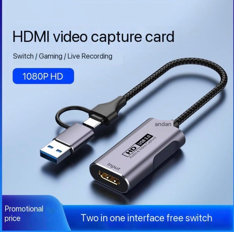 Tobo USB3.0 HDMI to USB C Capture Card, 4K Full 1080P60FPS Capture Devices for Gaming Live Streaming Video Recorder, for Windows Mac OS System OBS Zoom PS4/5 Switch Xbox1 TD-1023HVC - Image 4
