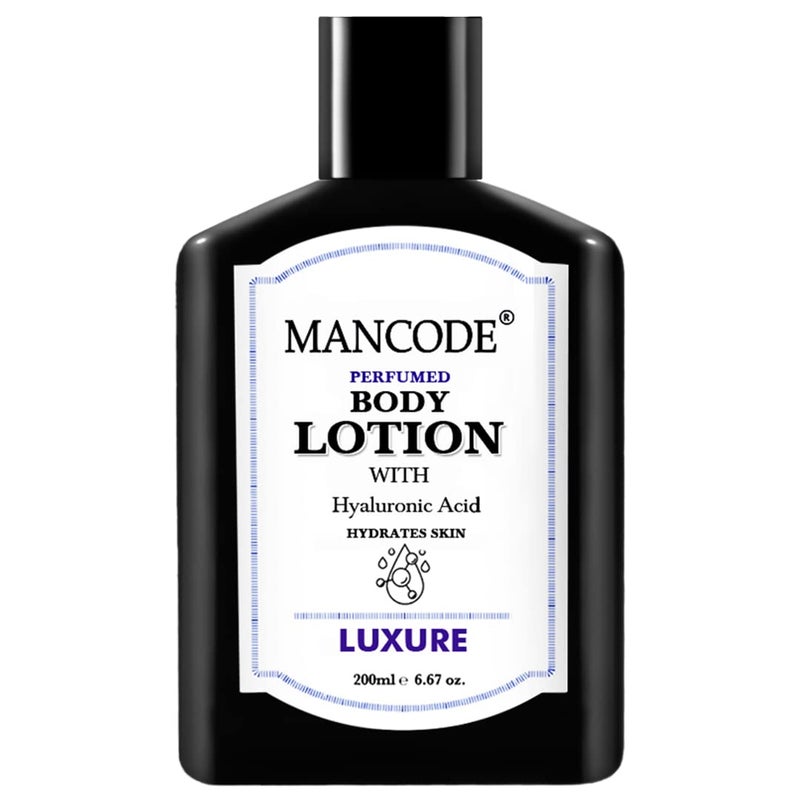 MAN CODE Mancode Luxure Body Lotion For Men 200ml Easy Absorption Nourishing Formulation Hydrating Moisturization Intense Care Smooth Texture Healthier Complexion Elevates selfcare  - Image 1