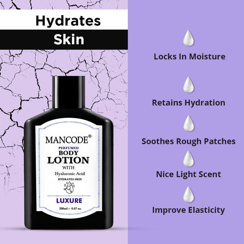 MAN CODE Mancode Luxure Body Lotion For Men 200ml Easy Absorption Nourishing Formulation Hydrating Moisturization Intense Care Smooth Texture Healthier Complexion Elevates selfcare  - Image 3