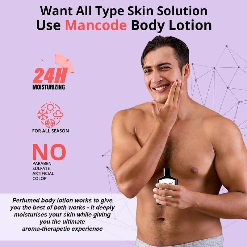 MAN CODE Mancode Luxure Body Lotion For Men 200ml Easy Absorption Nourishing Formulation Hydrating Moisturization Intense Care Smooth Texture Healthier Complexion Elevates selfcare  - Image 4