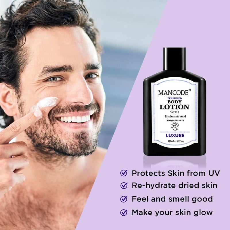 MAN CODE Mancode Luxure Body Lotion For Men 200ml Easy Absorption Nourishing Formulation Hydrating Moisturization Intense Care Smooth Texture Healthier Complexion Elevates selfcare  - Image 2