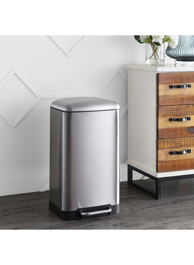 happimess HPM1008A Ashley Stainless Steel Trash Can with Soft-Close Lid, Modern, Fingerprint Proof, 7.9 Gallon - Image 2