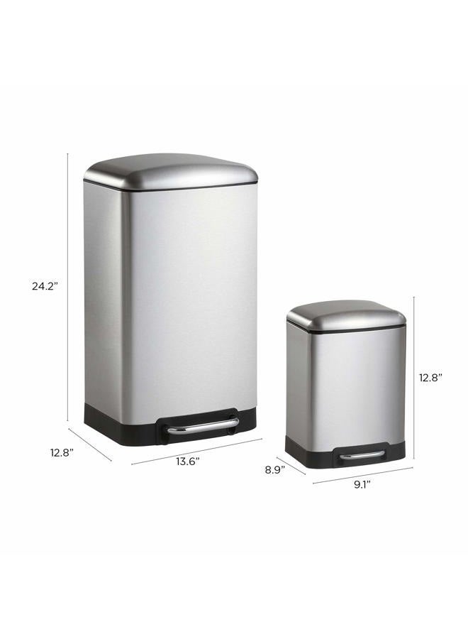 happimess HPM1008A Ashley Stainless Steel Trash Can with Soft-Close Lid, Modern, Fingerprint Proof, 7.9 Gallon - Image 4