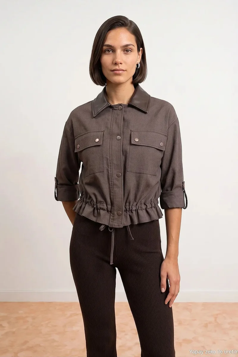 Dilvin Charcoal Grey DILVIN Women's Jacket for Women | Best Price UAE