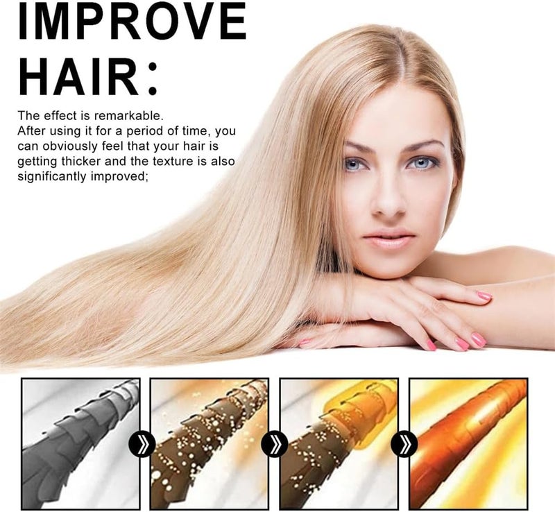 Rice Water Shampoo for Hair Growth, Anti-Dandruff, Hydrating, Natural Hair Thickener for Men & Women, Promotes Healthy Scalp, Reduces Split Ends & Hair Loss, 30g - Image 2