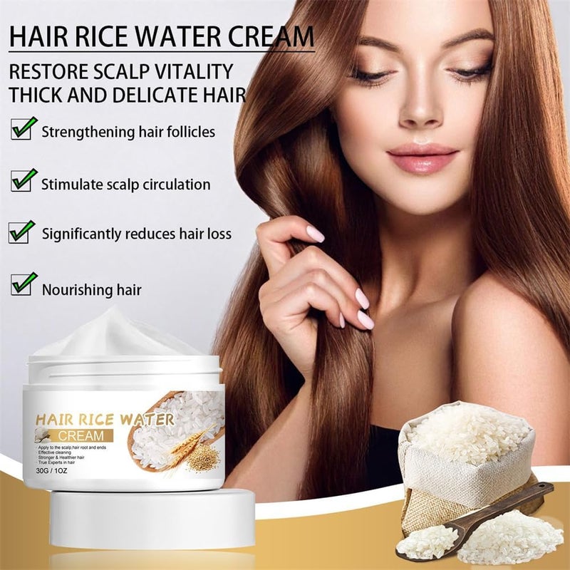 Rice Water Shampoo for Hair Growth, Anti-Dandruff, Hydrating, Natural Hair Thickener for Men & Women, Promotes Healthy Scalp, Reduces Split Ends & Hair Loss, 30g - Image 4