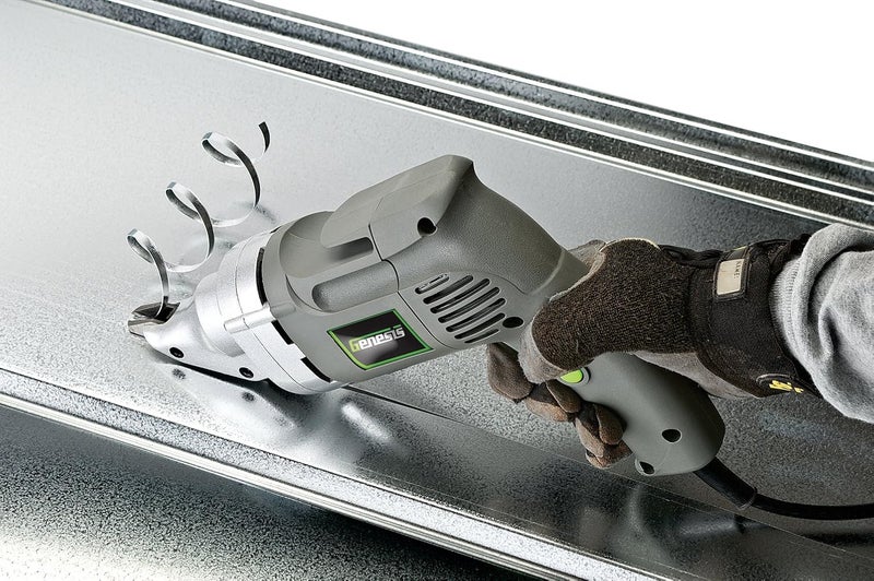 GENESIS Electric Metal Cutting Shear 4 Amp 14-Gauge Swivel-Head Variable-Speed (GES40) - Image 2