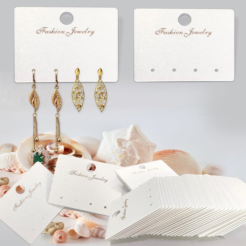 DEEPTAGS Earring Display Card Jewellery Card for Earring Studs Dangle Earrings White 140 PCS 45 x 33 CM - Image 4
