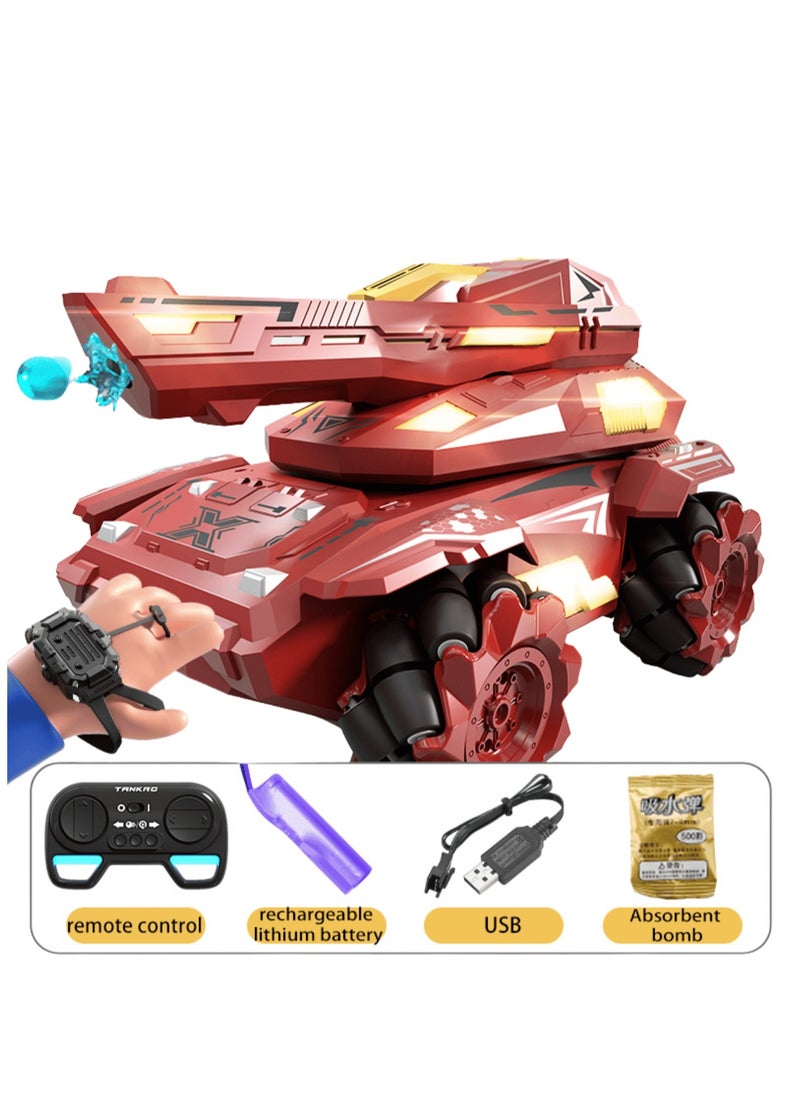 Generic - 2.4G Water Armored Tank  with  hand watch control and remote control with cool lighting and music - Image 1
