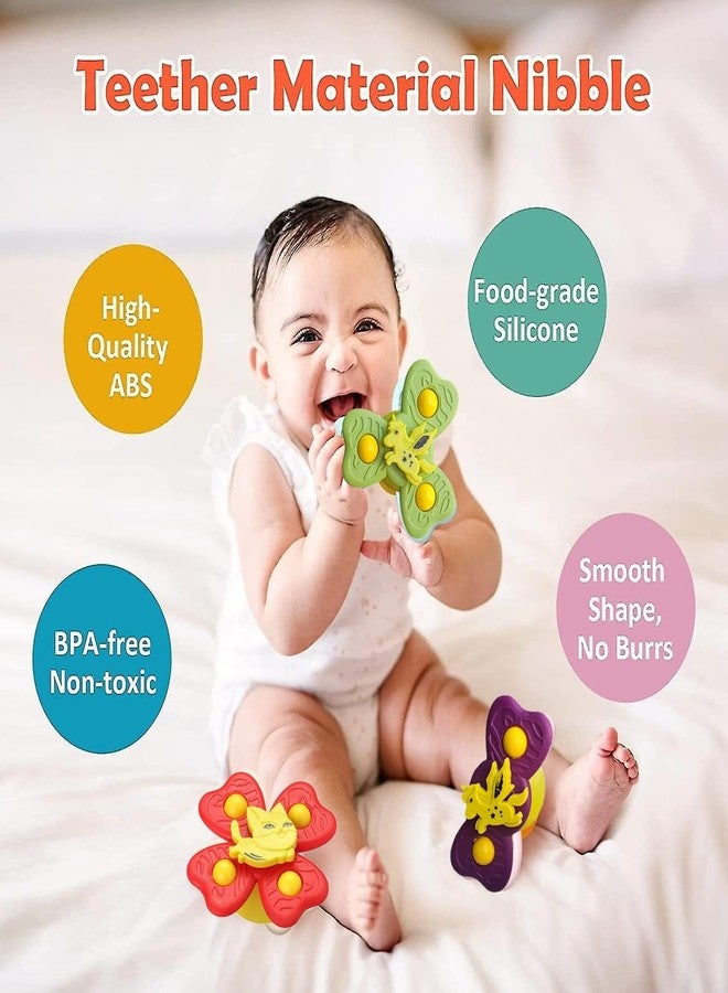 ADKD Small Suction Baby Spiner Toy for Baby Bath Toys Water Toys for Kids Fidget Spinner Spinning Sensory Toddler Infant Flight Travel Toy (Small Size Spinner, 3, Piece) - Image 5