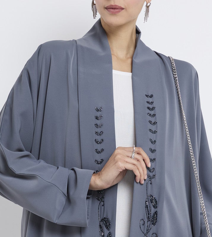 ROZA Stylish hand work abaya - Image 2