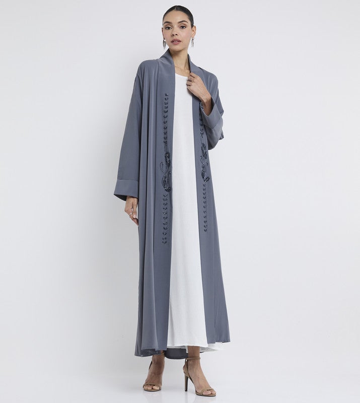 ROZA Stylish hand work abaya - Image 4