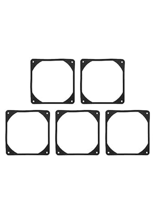 5Pcs Black Computer Fan Gasket Noise Reducing Pads Easy Install High Performance Cooling - Image 1