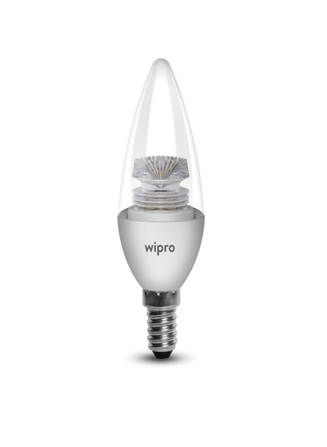 ويبرو مصباح LED شفاف من ويبرو جارنيت، 4.5 واط، قاعدة E14 | أبيض دافئ (2700 كلفن) | عبوة من قطعة واحدة | عدسات شفافة لتأثير متلألئ | مصباح LED فتيل للمنزل، المكتب، الثريا، غطاء المصباح الزخرفي - Image 2