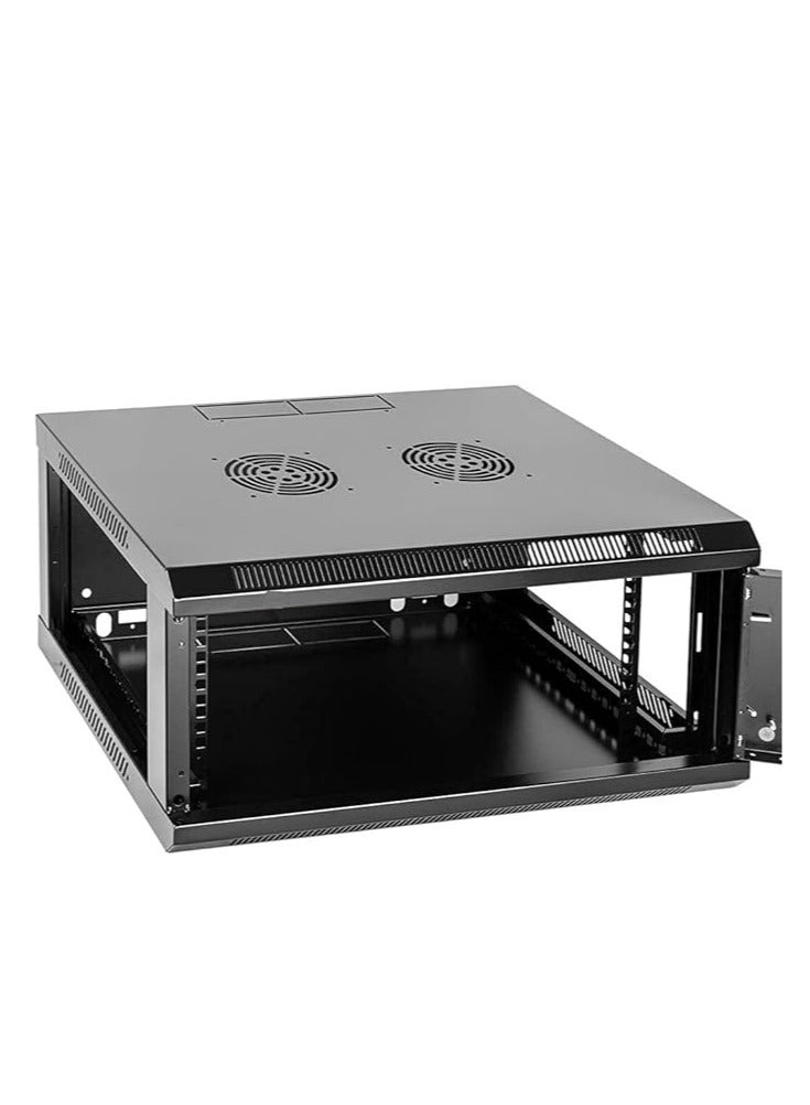 Minipro 4U Wall Mount Server Rack Cabinet – 600×450 mm, Lockable Glass Door, Network Data Enclosure - Image 2