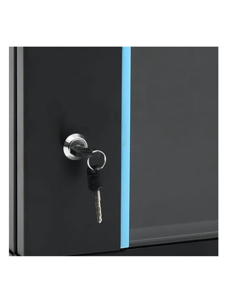 Minipro 4U Wall Mount Server Rack Cabinet – 600×450 mm, Lockable Glass Door, Network Data Enclosure - Image 5