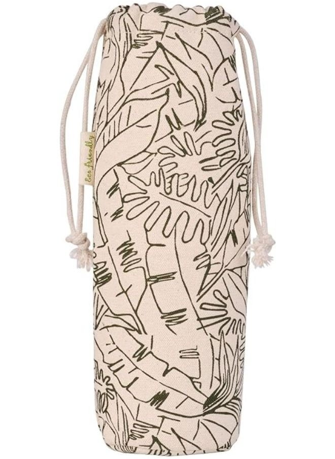 earthsave Earthsave Eco Cotton Premium Water Bottle Pouch-|Canvas Material with Waterproof Lining| For 1 Ltr Bottle  - Image 2