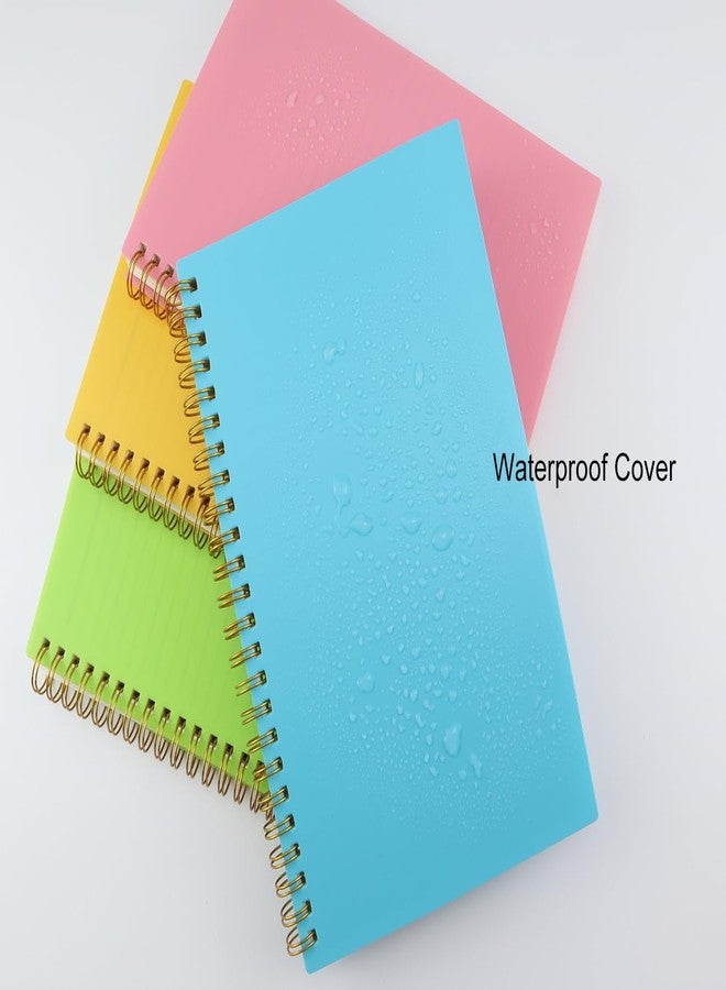 Aacehlh Spiral Notebook Journal,5.5" x 8.5" Plastic Hardcover College Ruled Notebook with 4 Colors,80 Sheets / 160 Pages Per Journal for Work,Study and Notes (light green,light blue,yellow,pink). - Image 5