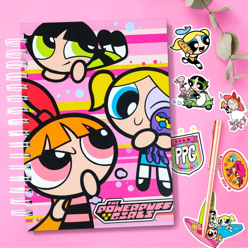 CoCube+ The Powerpuff Girls Spiral Notebook â€“ Officially Licensed Hardcover Journal with Fun Cartoon Design, Cute Spiral Notebook for Writing, School Notes, Journaling, Gift for Kids & Teens, 202-Page - Image 5