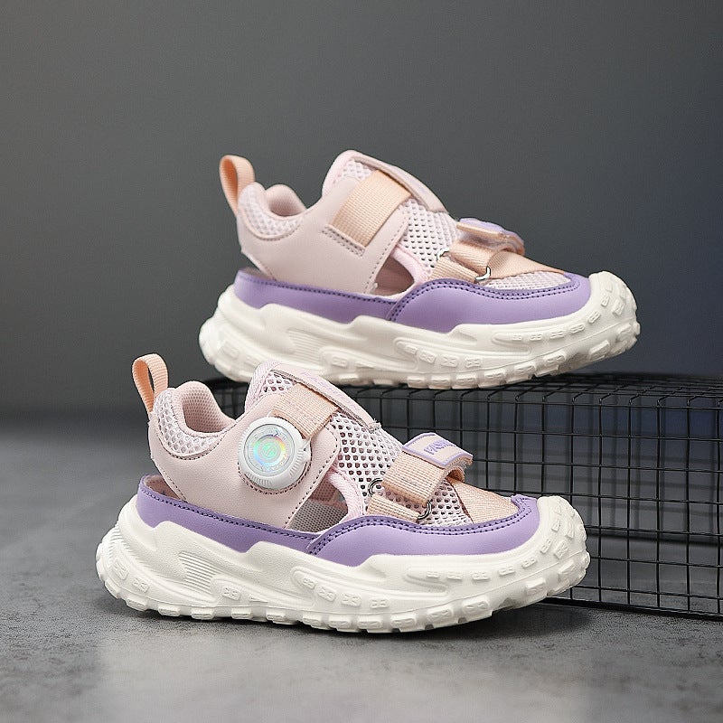Children'S Baotou Sandals 24 Casual Sneaker Hollow Large Boys And Girls Sandals A Generation Of Hair - Image 5