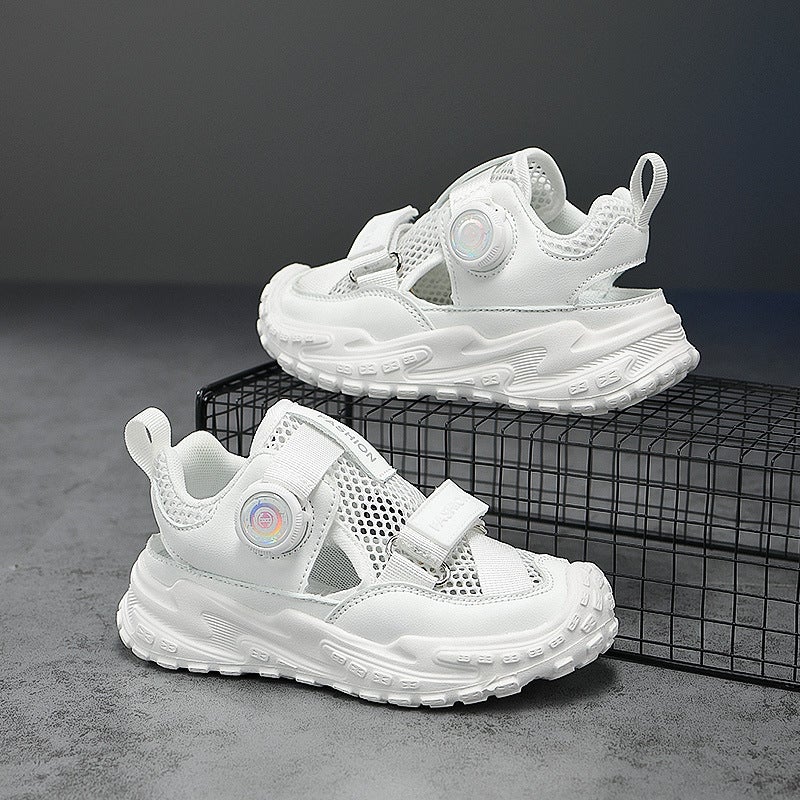 Children'S Baotou Sandals 24 Casual Sneaker Hollow Large Boys And Girls Sandals A Generation Of Hair - Image 3