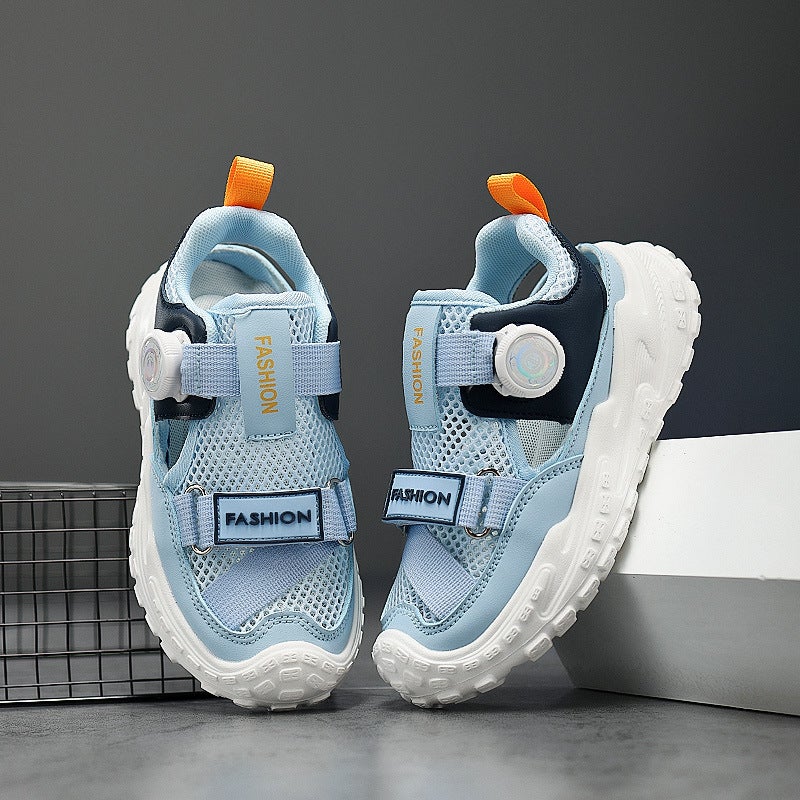Children'S Baotou Sandals 24 Casual Sneaker Hollow Large Boys And Girls Sandals A Generation Of Hair - Image 4
