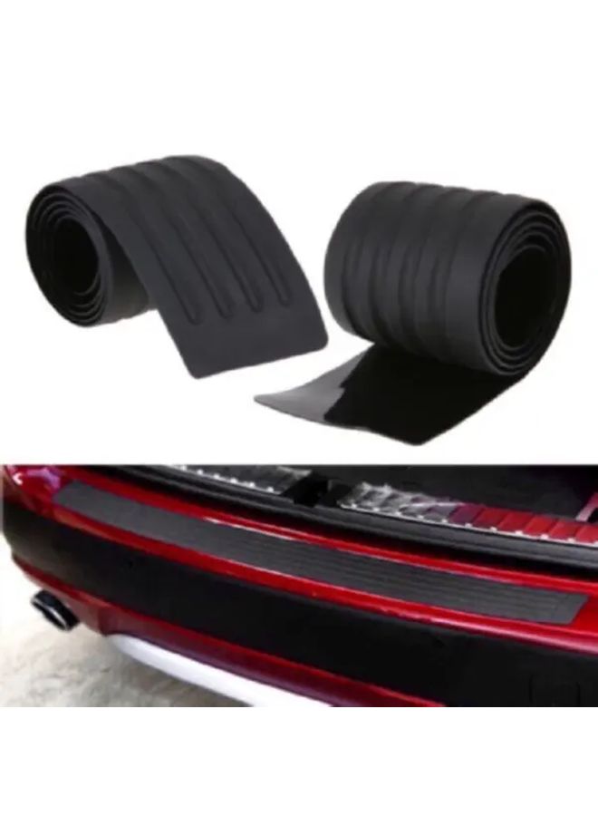 Black Universal Rear Bumper Protector with Rubber Strip and Anti Scratch Pads - Image 3