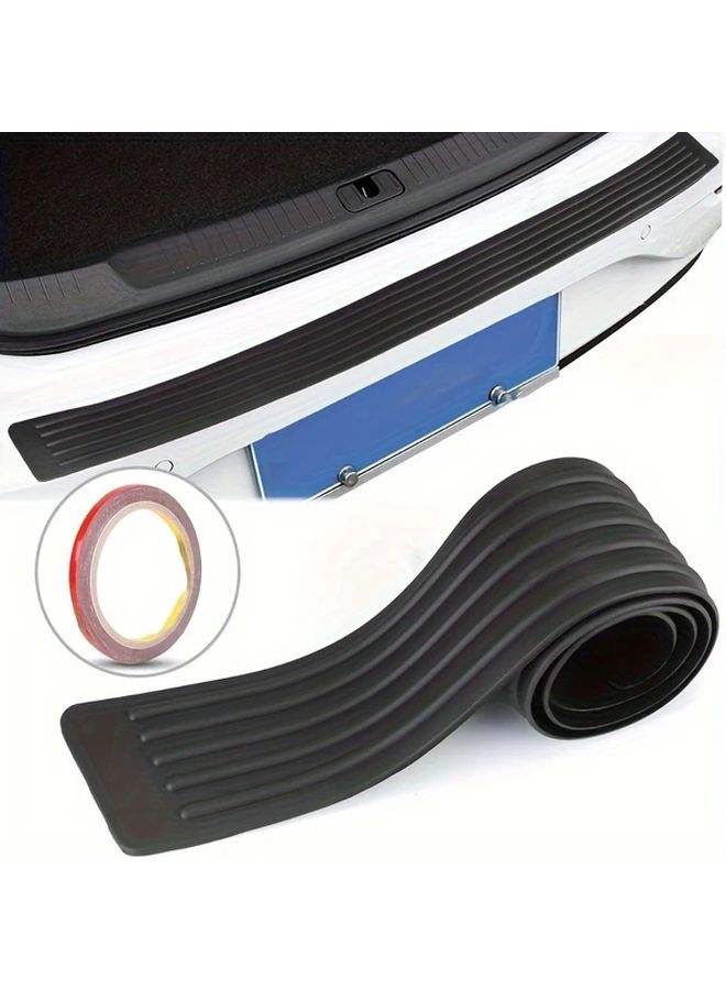 Black Universal Rear Bumper Protector with Rubber Strip and Anti Scratch Pads - Image 5