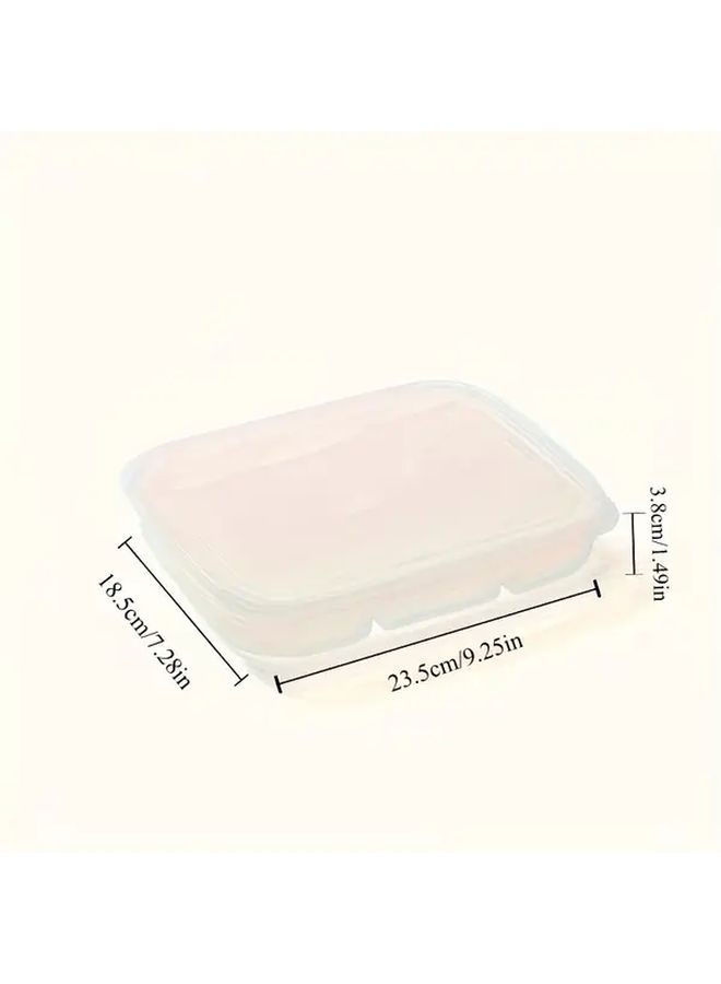 6 Grid Clear Plastic Food Storage Containers With Lids Freezer Safe Stackable Rectangular Kitchen Organizers For Meat Vegetables Fruits And Snacks Durable Hand Washable Secure Lid Design - Image 4