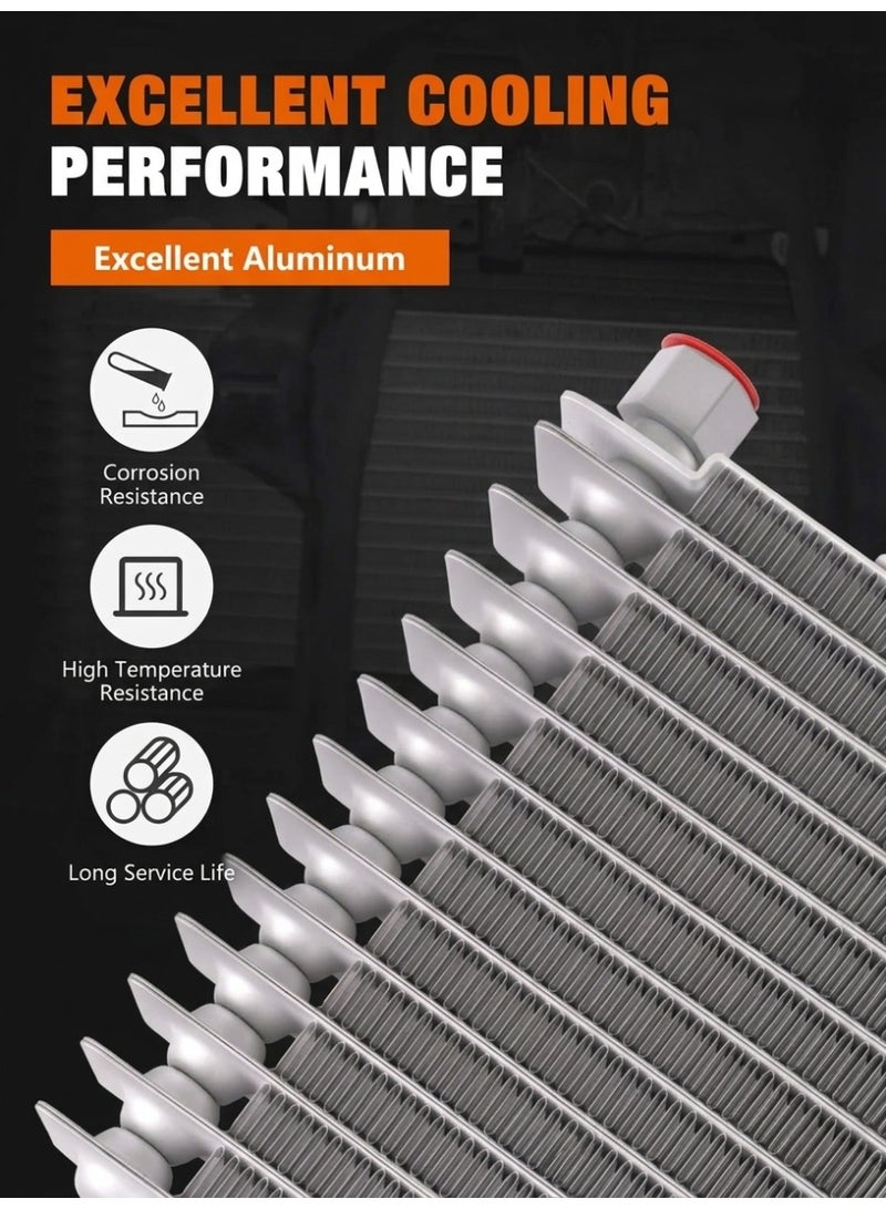 JOUDIYA 40K Transmission Oil Cooler Kit LPD47391, Heavy Duty Low Pressure Drop Trans Cooler with Mounting Hardware, Compatible with 40,000 GVW Max Trucks SUVs & Towing Vehicles - Image 5