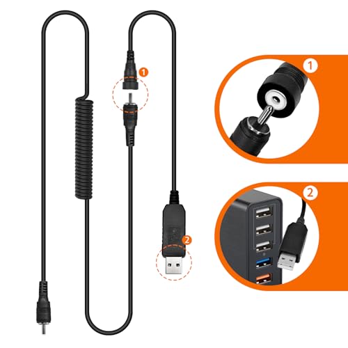 CHolic USB Port Snowmobile Heated Helmet Connector, 12v USB RCA Plug Heated Cord for Heated Most Electric Shields, Helmet, Visor Port (Kit) - Image 4