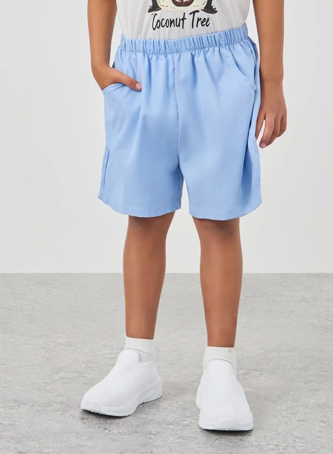 Styli Styli Graphic Print Round Neck T-Shirt and Shorts Set
