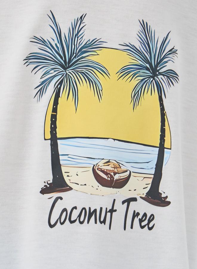 Styli Graphic Print Round Neck T-Shirt and Shorts Set - Image 3