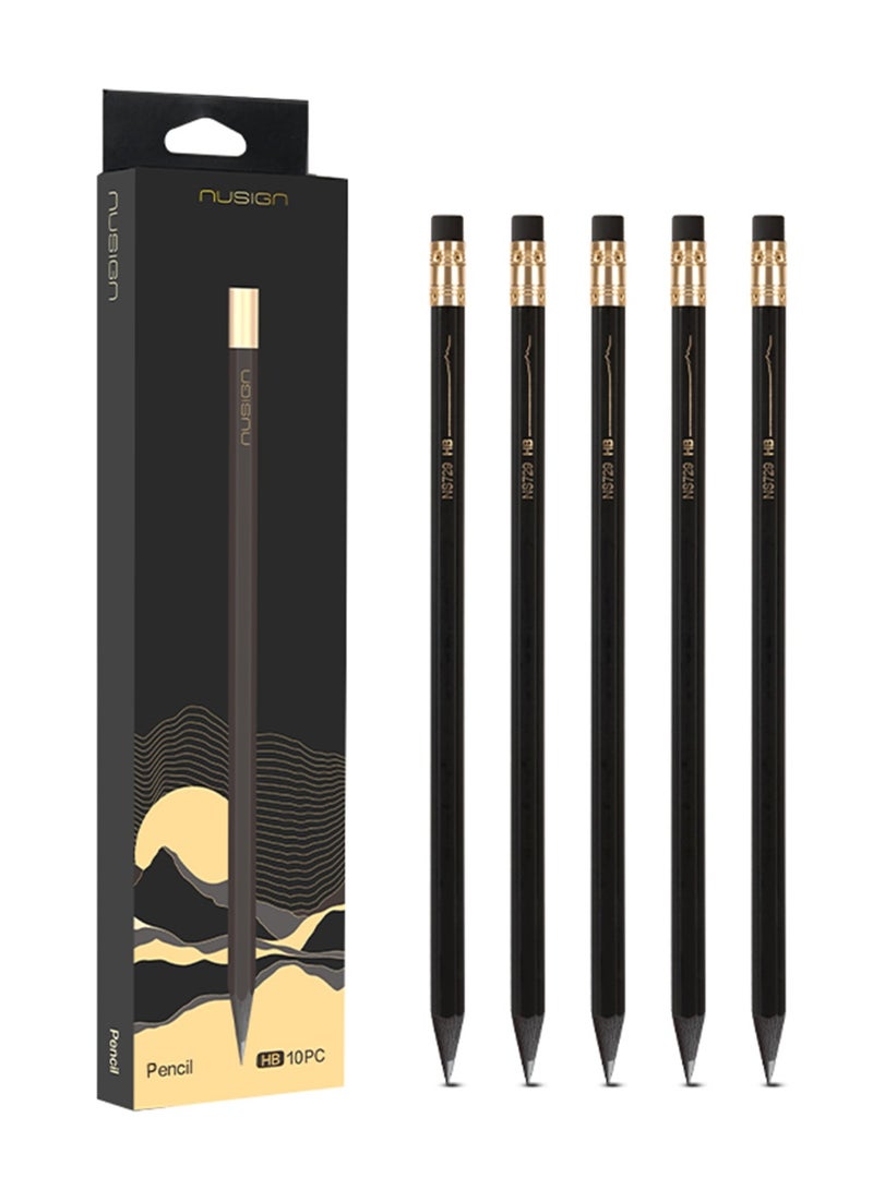 NUSIGN 10-Piece HB Graphite Pencils - Image 1