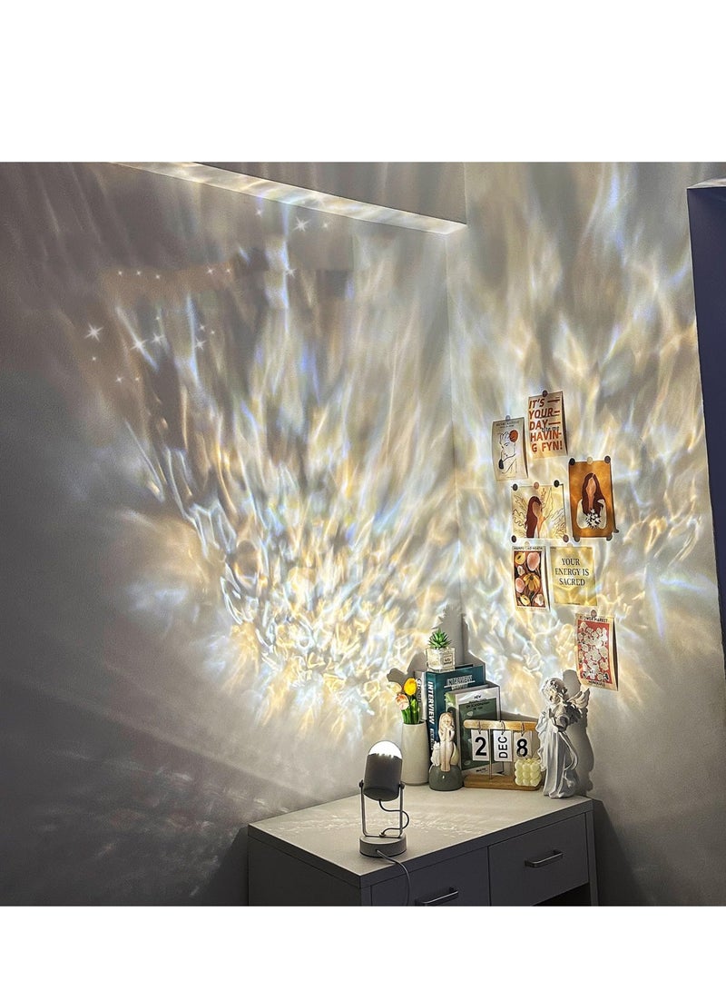 Ocean Wave Projector Lights, 16 Color Changing Crystal Lamp with Remote Control, Starry Night Light Projector, Dynamic Bedside Lamp Romantic Gift for Bedroom Living Room Decor - Image 2