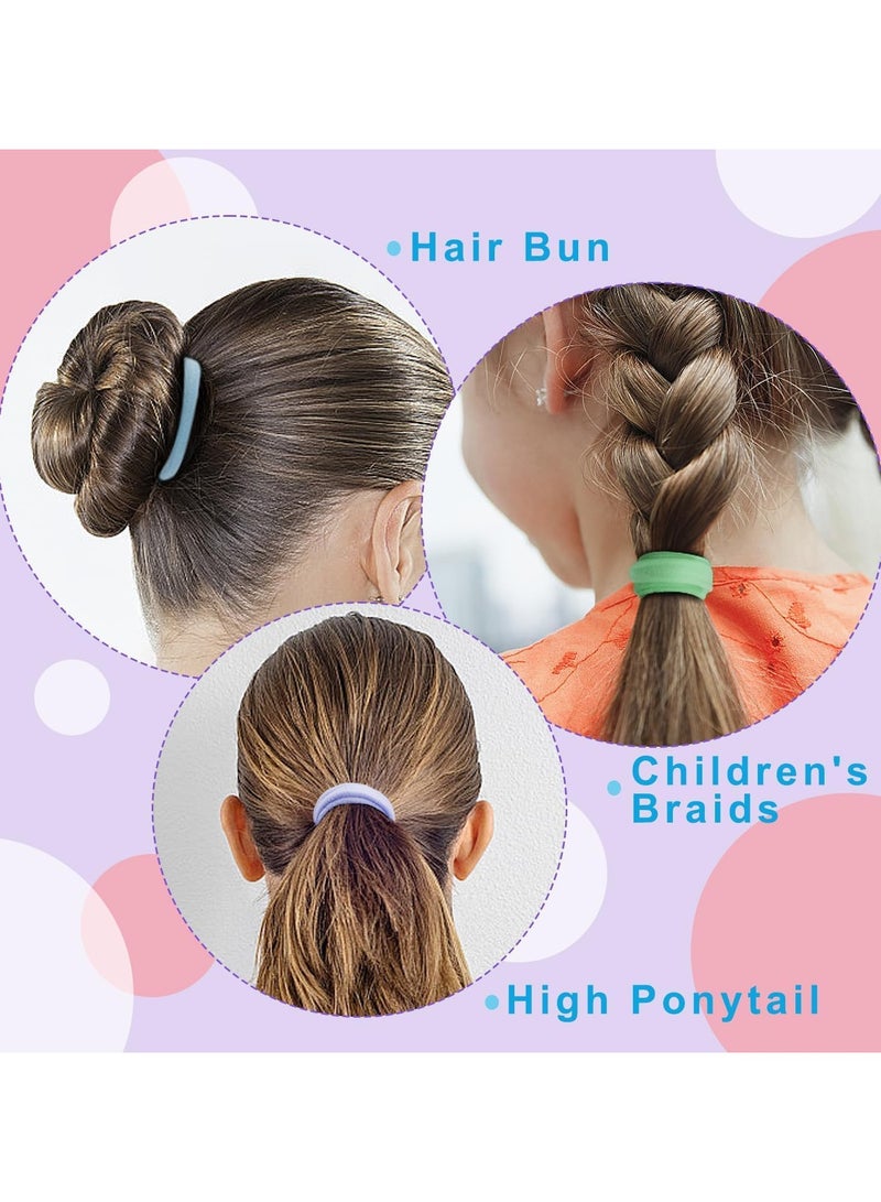 10 PCS Hair Ties, Soft Seamless Hair Bands , Ponytail Holders, Elastic Hair Ties for Women, Men, Girls, No Damage Hair Accessories - Image 4