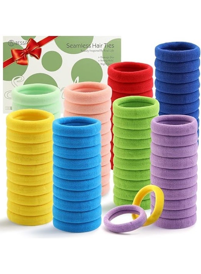 10 PCS Hair Ties, Soft Seamless Hair Bands , Ponytail Holders, Elastic Hair Ties for Women, Men, Girls, No Damage Hair Accessories - Image 1