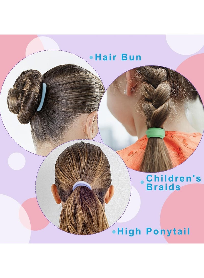 10 PCS Hair Ties, Soft Seamless Hair Bands , Ponytail Holders, Elastic Hair Ties for Women, Men, Girls, No Damage Hair Accessories - Image 3