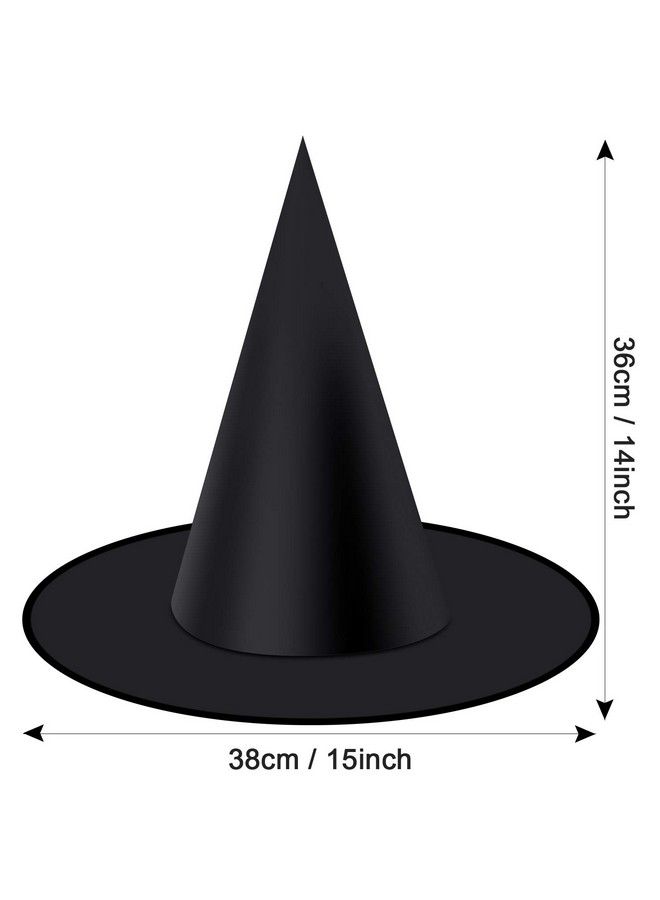 Satinior 4 Packs Halloween Witch Hats Witch Costume Accessory For Halloween Party Black - Image 4