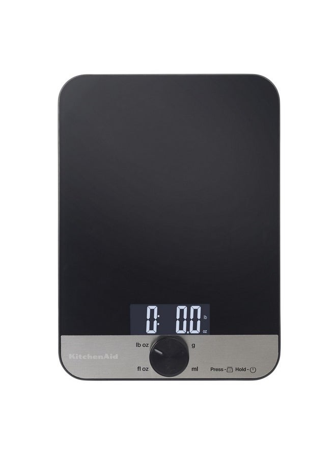 KitchenAid KitchenAid KQ908 Glass Surface 11 Pound Capacity Digital Kitchen and Food Scale, Scale for Food Ounces and Grams, Dry and Liquid Ingredients, Black  - Image 1