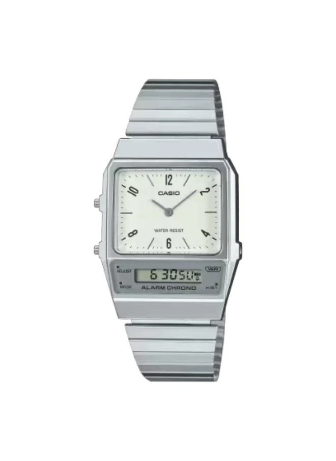CASIO Unisex Stainless Steel Analog-Digital Watch AQ-800E-7A2DF - 32.1 mm