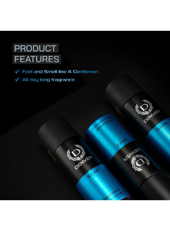 DENVER SAXE Deodorant Premium Body Spray for Men 150ML | Long-Lasting Freshness & Masculine Fragrance | Saxe Deo for Men & Boys - Image 4