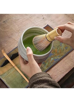 MIXDE 7 Piece Matcha Set, Luxurious Tea Set with Ceramic Bowl, Tea Mat, Traditional Scoop, Prong Bamboo Matcha Whisk and Holder  - Image 5