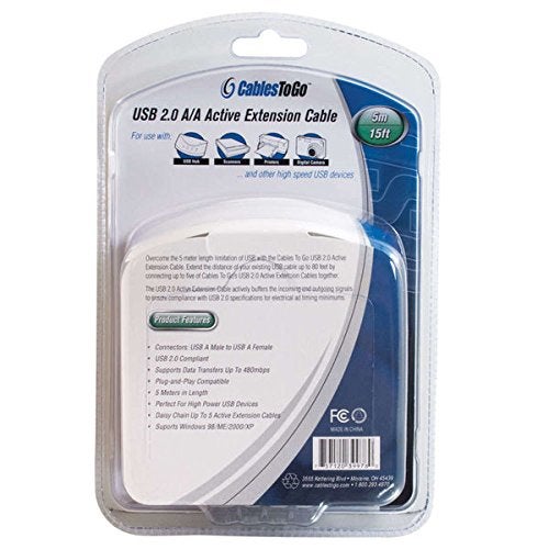 C2G 16.4ft (5m) USB 2.0 A Male to A Female Active Extension Cable - Image 5