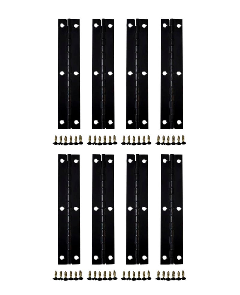 QCAA Solid Brass 180 Degree Narrow Butt Hinge 4 x34 with Stainless Steel Screws Matte Black 8 Pack Made in Taiwan - Image 2