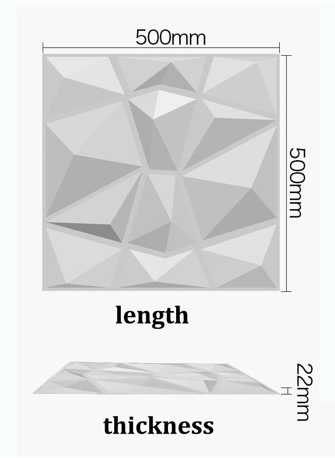 Generic 50*50mm 3D Wall Sticker(12PCS) Three-dimensional relief Moisture and water resistant Three-dimensional wall stickers Background wallpaper decorative wall tiles Three-dimensional wall panels Used for  - Image 2