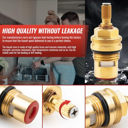 hansengroe Kitchen Faucet Cartridge Replacement Parts for Hansgrohe 94009000, Hot Flow Left Installation Suitable for Shower Valve Cartridge (94009000) - Image 4