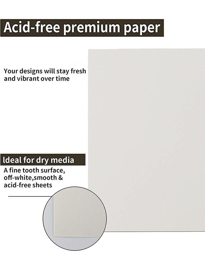 جارلو رسم كتاب ، أعلى دوامة ملزمة رسم المجلس ، 1 حزمة من 100 قطعة ( 68lb / 100gsm ) ، حمض الحرة الفن رسم كتاب للأطفال الفن الرسم والكتابة ورقة الكبار الفنان المبتدئ - Image 3