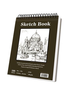جارلو رسم كتاب ، أعلى دوامة ملزمة رسم المجلس ، 1 حزمة من 100 قطعة ( 68lb / 100gsm ) ، حمض الحرة الفن رسم كتاب للأطفال الفن الرسم والكتابة ورقة الكبار الفنان المبتدئ  - Image 1